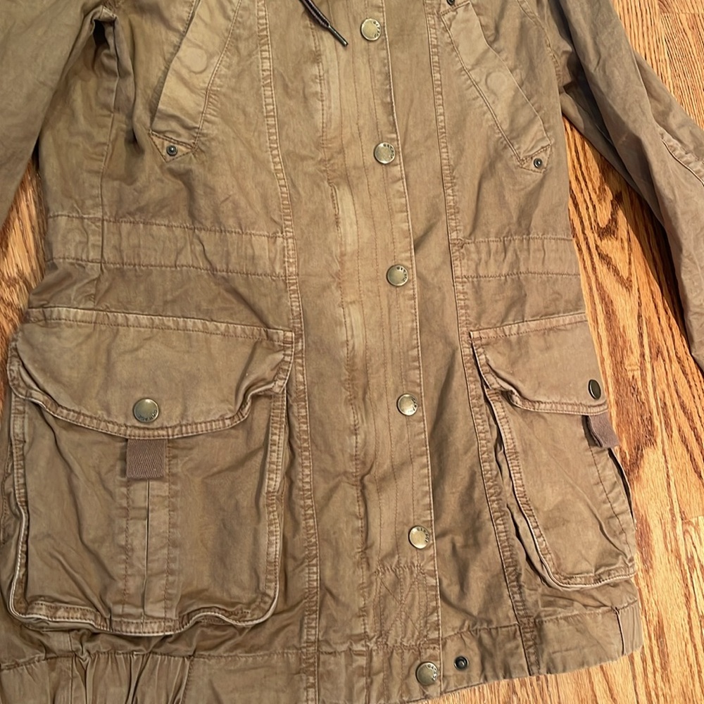 Garage Olive Brown Hooded Jacket - Picture 2 of 4